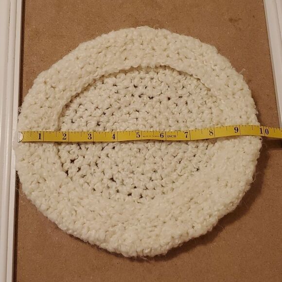 Cream Crocheted beret - Picture 5 of 5